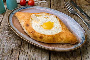 ajara Khachapuri georgian kitchen on board