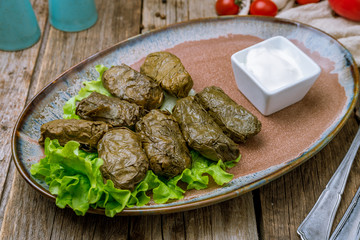 Dolma georgian kitchen on board.