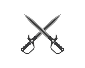 sword logo icon vector illustration design