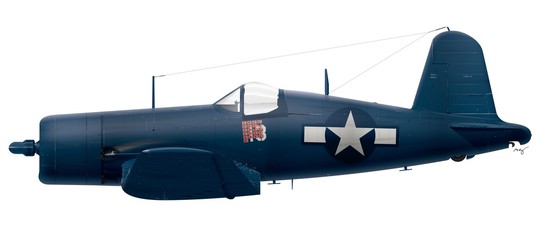 F4U-4 Vought Corsair - VMF-124 Kenneth Walsh - Okinawa -1945