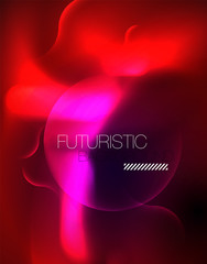 Shiny metallic neon waves vector design