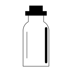 Thermo bottle cartoon isolated