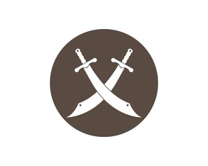 sword logo icon vector illustration design