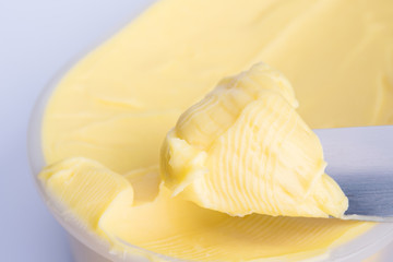 Margarine cheese butter with knife