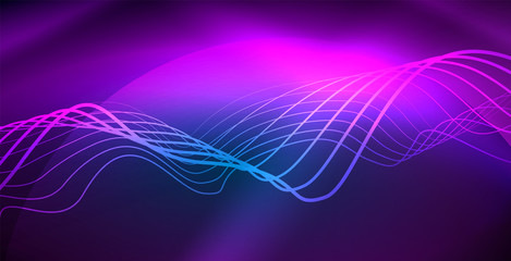 Neon wave background