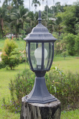 old street lamp in the park