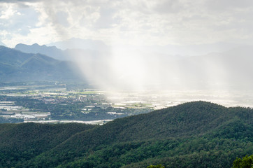 rain in the mountains