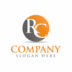 RC  initial logo,  icon vector