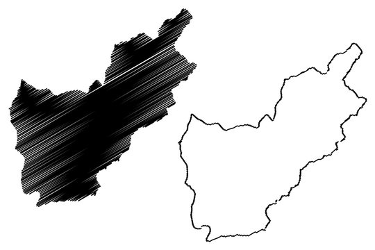 Kunar Province (Islamic Republic of Afghanistan, Provinces of Afghanistan) map vector illustration, scribble sketch Kunar map