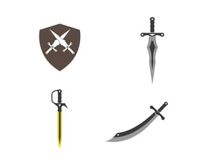 sword logo icon vector illustration design