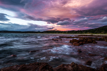Freycinet National Park - Wineglass Bay Circle Track. Tasmania. Sunset