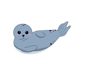 cute illustrated seal