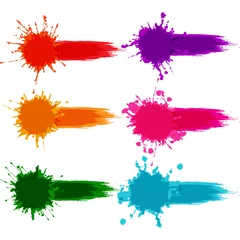 Gordijnen vector colorful paint splatter, paint splash set,illustration  vector  design. © mrspopman