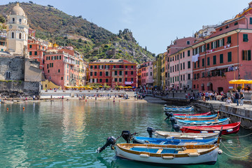 villages of the Cinque Terre, on the Ligurian coast, in Italy