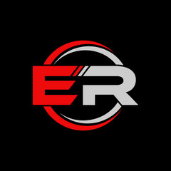ER initial logo Design Vector