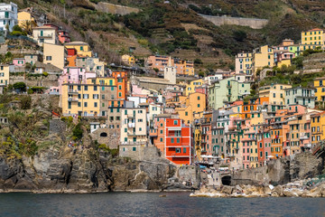 Fototapeta na wymiar villages of the Cinque Terre, on the Ligurian coast, in Italy