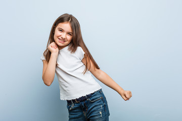 Cute girl dancing and having fun.