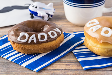 Donuts for daddy celebrating Fathers Day.