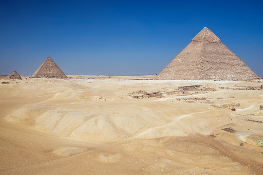Giza pyramid complex near Cairo, Egypt