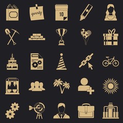 General icons set. Simple set of 25 general vector icons for web for any design