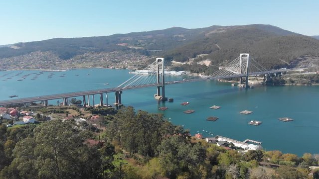 Rande suspension Bridge in Vigo Spain