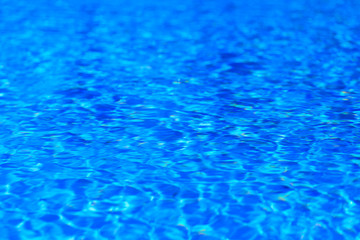 Blue ripped water in swimming pool