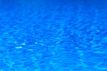 Blue ripped water in swimming pool