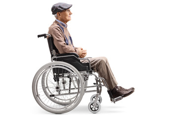 Senior man in wheelchair