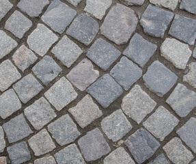 pavement of cobblestones