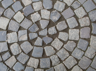 pavement of cobblestones