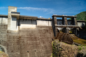 Fototapeta na wymiar Wynoochee Dam in the Olympic National Park of Washington state