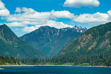 Capitol Peak above Wynoochee Lake inside Olympic National Park