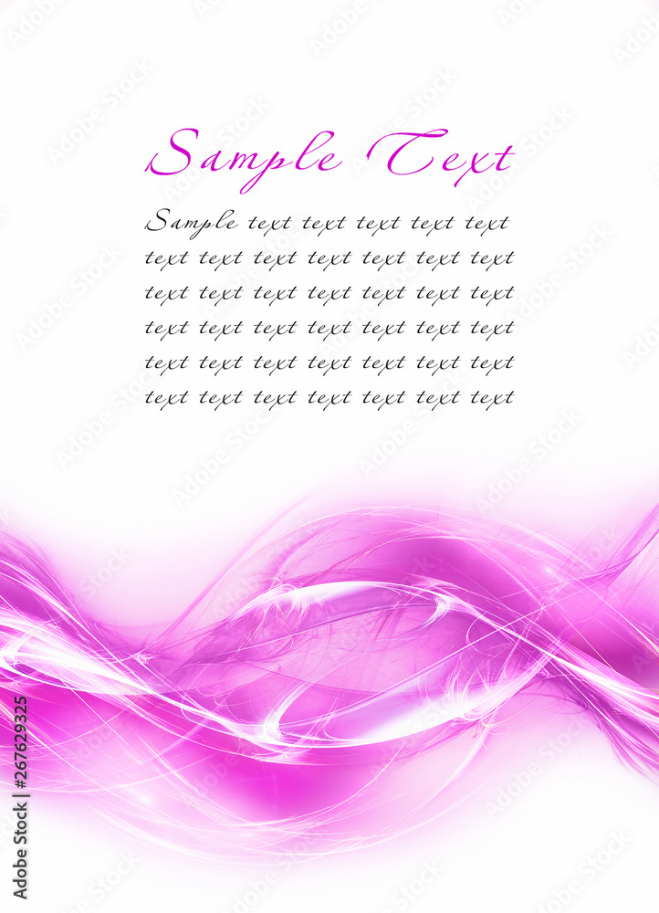 Poster abstract template of page with pink fractal