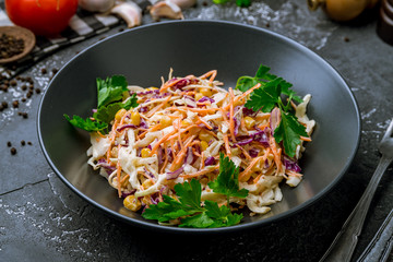coleslaw salad with cabbage and carrots