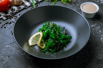 Chuka salad with peanut sauce