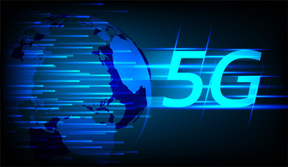 Hi speed internet connection concept, 5g some Elements of this image furnished by NASA