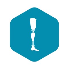 Prosthesis leg icon. Simple illustration of prosthesis leg vector icon for web