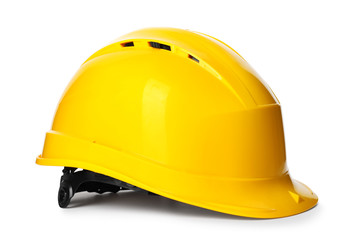 Fototapeta premium Safety hardhat isolated on white. Construction tool