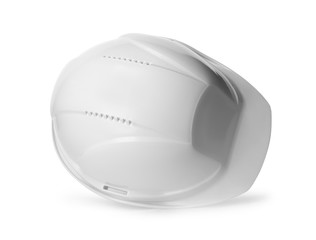 Safety hardhat isolated on white. Construction tool