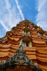 Tiger cave temple, wat tham sua, big buddha image, stupa, pagoda by mountain, Thailand