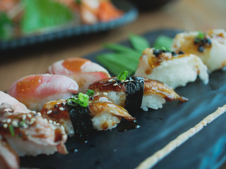 Japanese food : Shushi on the dish