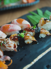 Japanese food : Shushi on the dish