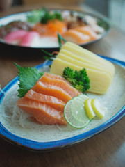 Japanese food : Shushi on the dish