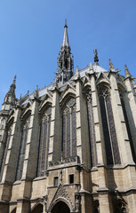 Fototapeta na wymiar windows of Church called Holy Chapel in Paris France