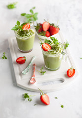 Matcha green tea panna cotta