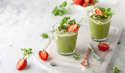 Matcha green tea panna cotta