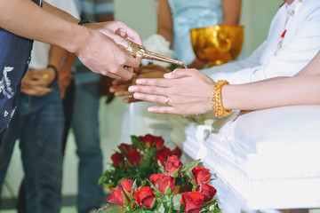 Obraz na płótnie Canvas thai wedding ceremony culture marriage