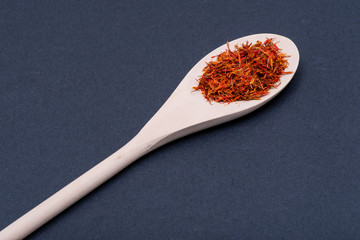 Saffron Spice from the flower of Crocus Sativus, commonly known as the 