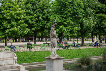 PARIS, FRANCE - MAY 12, 2019. Beautiful view of city streets, centre of city. Vacation in Paris 