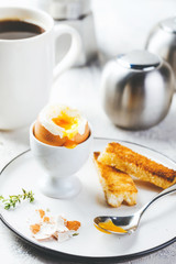 Soft boiled egg for breakfast